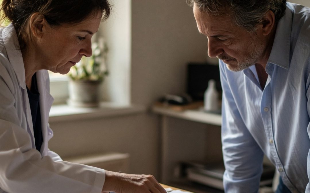 Physician and advisor reviewing practice documentation together